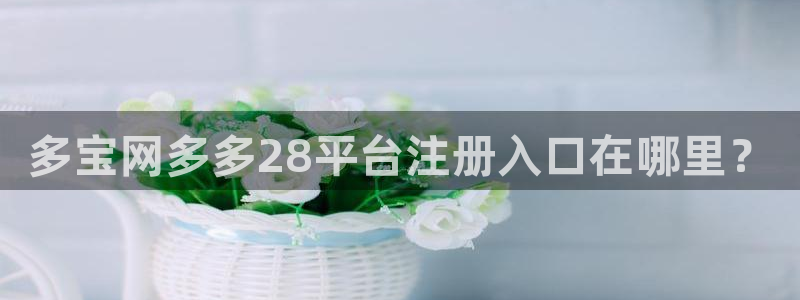 sunbet代理下载：多宝网多多28平台注册入口在哪里？